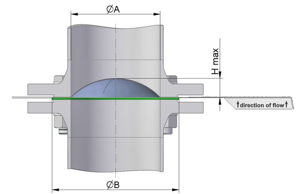 [Translate to Chinese:] technical drawing rupture disc / bursting disc STAR