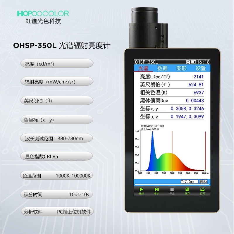 光谱辐射亮度计屏幕亮度计灰度计色度计OHSP350L的图?/></a></div> <div class=