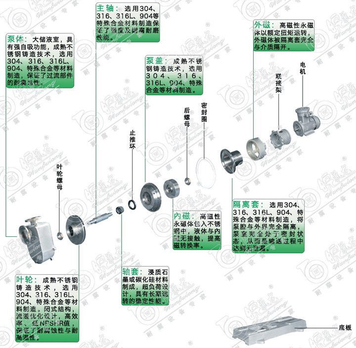 无泄漏磁力自吸泵