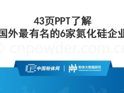 43页PPT了解国外最有名?家氮化硅企业